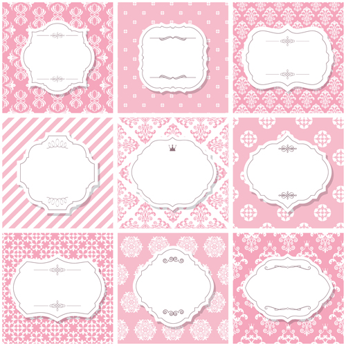 Vector frame with vintage background graphics 03