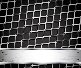 Vector metal fence backgrounds graphics 01