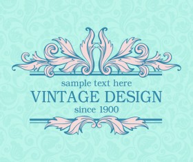 Vintage design ornate background vector 01