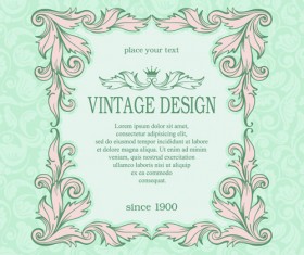 Vintage design ornate background vector 02