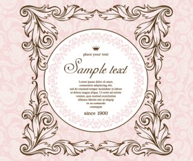 Vintage design ornate background vector 03