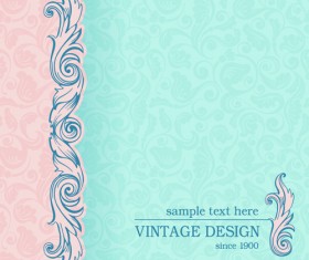 Vintage design ornate background vector 04