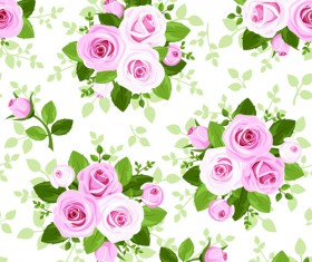 Vintage roses vector seamless pattern 01