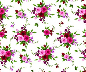 Vintage roses vector seamless pattern 02