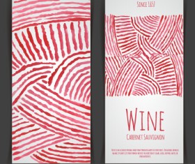 Watercolor wine stickers creative vector 02