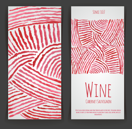 Watercolor wine stickers creative vector 02