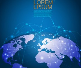 World map with business infographic vector 04