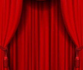 luxurious curtains colored vector 01