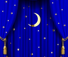 luxurious curtains colored vector 02