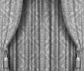 luxurious curtains colored vector 03