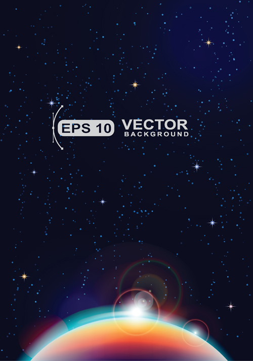 mystic celestial body vector background 01