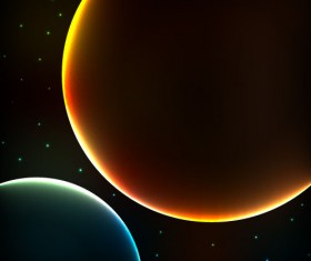 mystic celestial body vector background 02