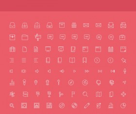 100 kind simple line web set