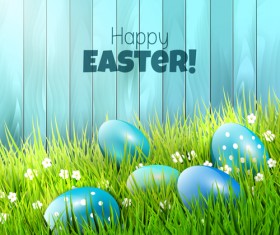 2015 easter with spring background vector 02