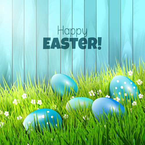 2015 easter with spring background vector 02
