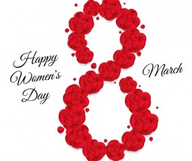 8 March womens day background set 05 vector