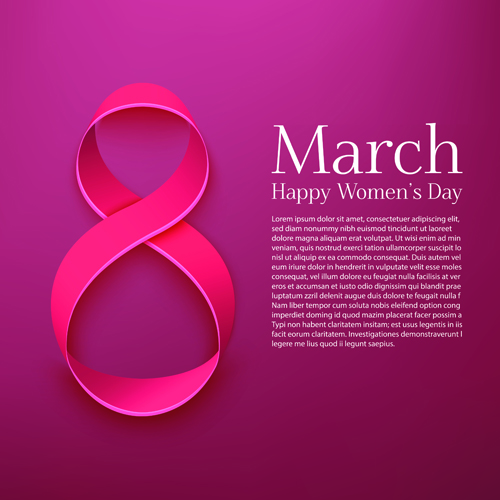 8 March womens day background set 07 vector
