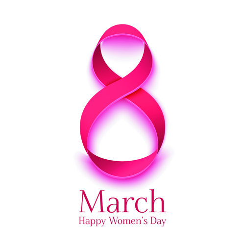 8 March womens day background set 08 vector