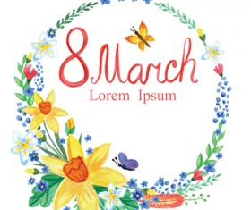 8 March womens day background set 09 vector
