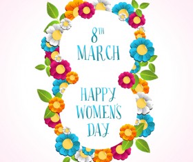 8 March womens day background set 10 vector