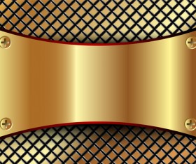 Abstract metallic golden background vector 02