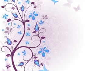 Beautiful floral spring backgrounds vector