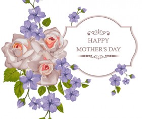 Beautiful flower with exquisite card vector 05