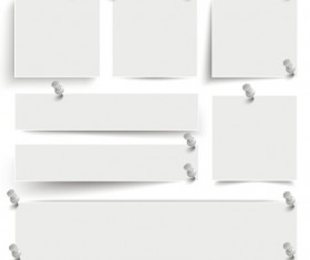 Blank notes paper vector material 01