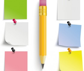 Blank notes paper vector material 03