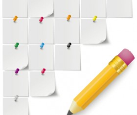 Blank notes paper vector material 04