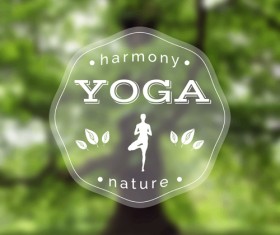 Blurred yoga creative background vectors set 02