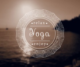 Blurred yoga creative background vectors set 04