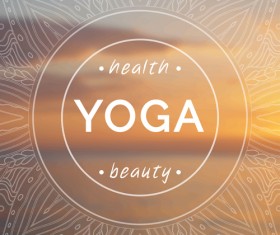 Blurred yoga creative background vectors set 05