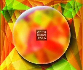Blurs glass with polygonal backgrounds vector 05