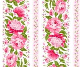 Bright flowers design vector seamless pattern 01