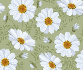 Bright flowers design vector seamless pattern 04