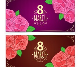 Beautiful 8 march womens day banner vector