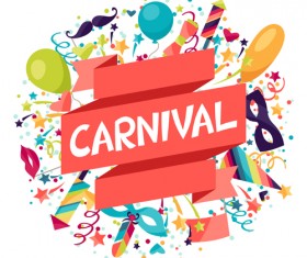 Carnival confetti art background vector 01