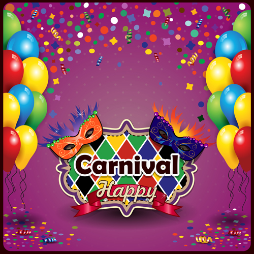 Carnival confetti art background vector 03