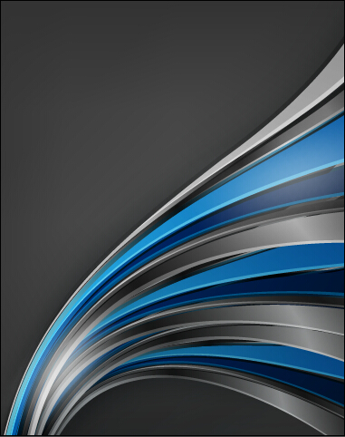 Chrome wave with abstract background vector 02