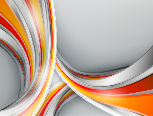 Chrome wave with abstract background vector 04