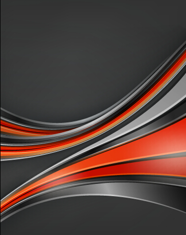 Chrome wave with abstract background vector 06
