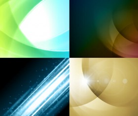Colored abstract art background vectors set 09