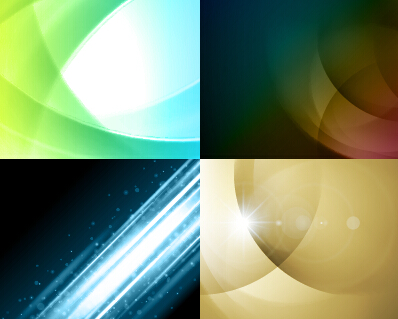 Colored abstract art background vectors set 09 free download