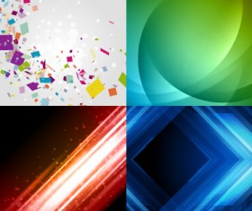 Colored abstract art background vectors set 11