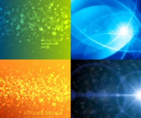 Colored abstract art background vectors set 12