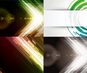 Colored abstract art background vectors set 18