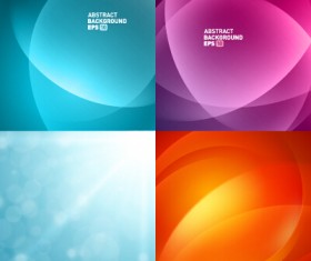 Colored abstract art background vectors set 20
