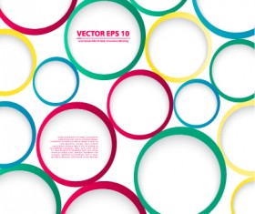 Colored circle modern vector background