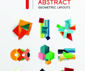 Colored origami infographic elements illustration vector 04